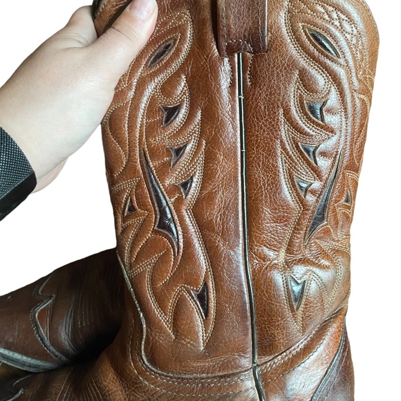 Continental Mens Cowboy Boots Brown Leather - Picture 10 of 13